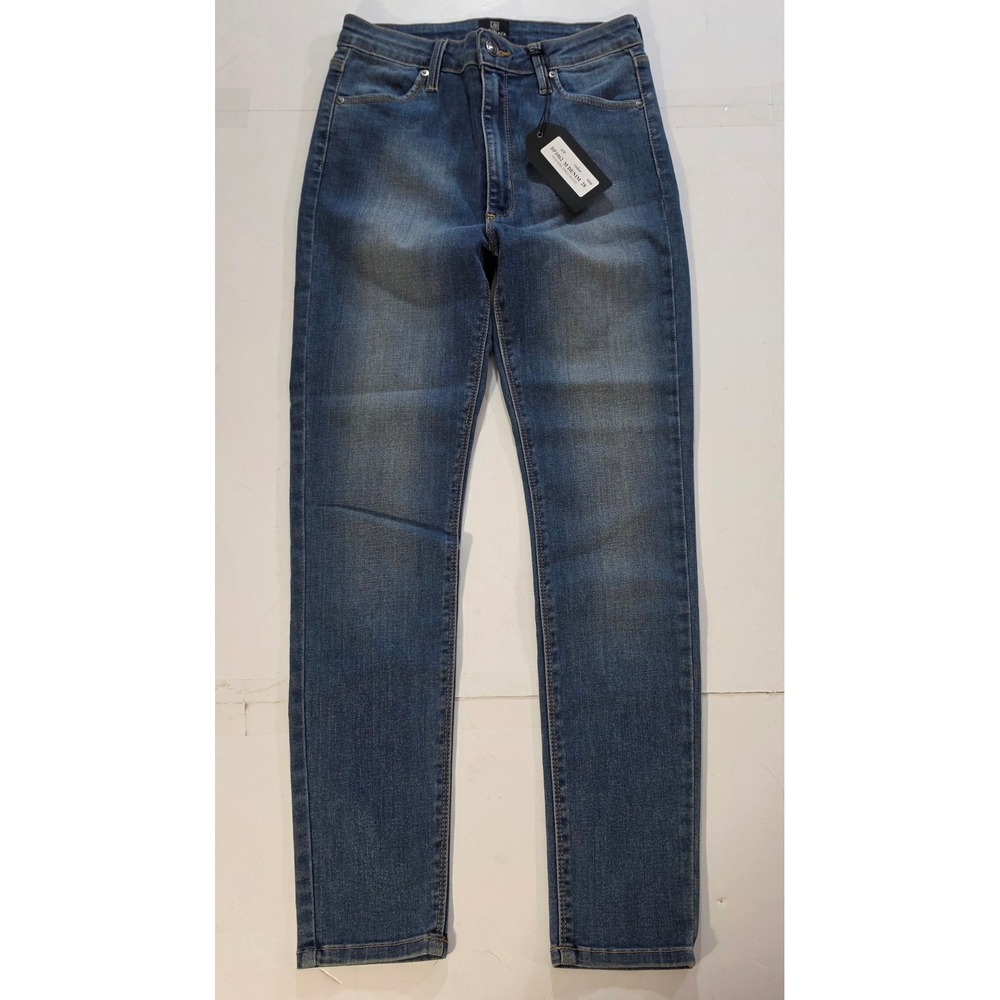 Just Black BP1062 High Rise Ankle Skinny Jeans Medium Wash Denim Sz 28 NEW